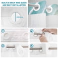 thumbnail image 4 of No Hook Shower Curtain, Teal Beach Coastal Shower Curtains for Bathroom with See Through Top Window, Summer Ocean Nautical Seaside Waterproof & Washable Bath Curtain Small Stall 36"x78", 4 of 9