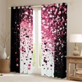 thumbnail image 2 of Manfei Female Men Geometric Plaid Black Out Curtains,Abstract Gradient Curtains Pack of 2 (42x63 Each),Bling Glitter Bedroom Curtains,Luxury Bedroom Decor, 2 of 6