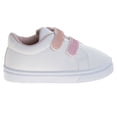 thumbnail image 2 of Laura Ashley Hook And Loop Casual Sneakers. (Toddler Little Kids)White Pink, Size: 12, 2 of 6
