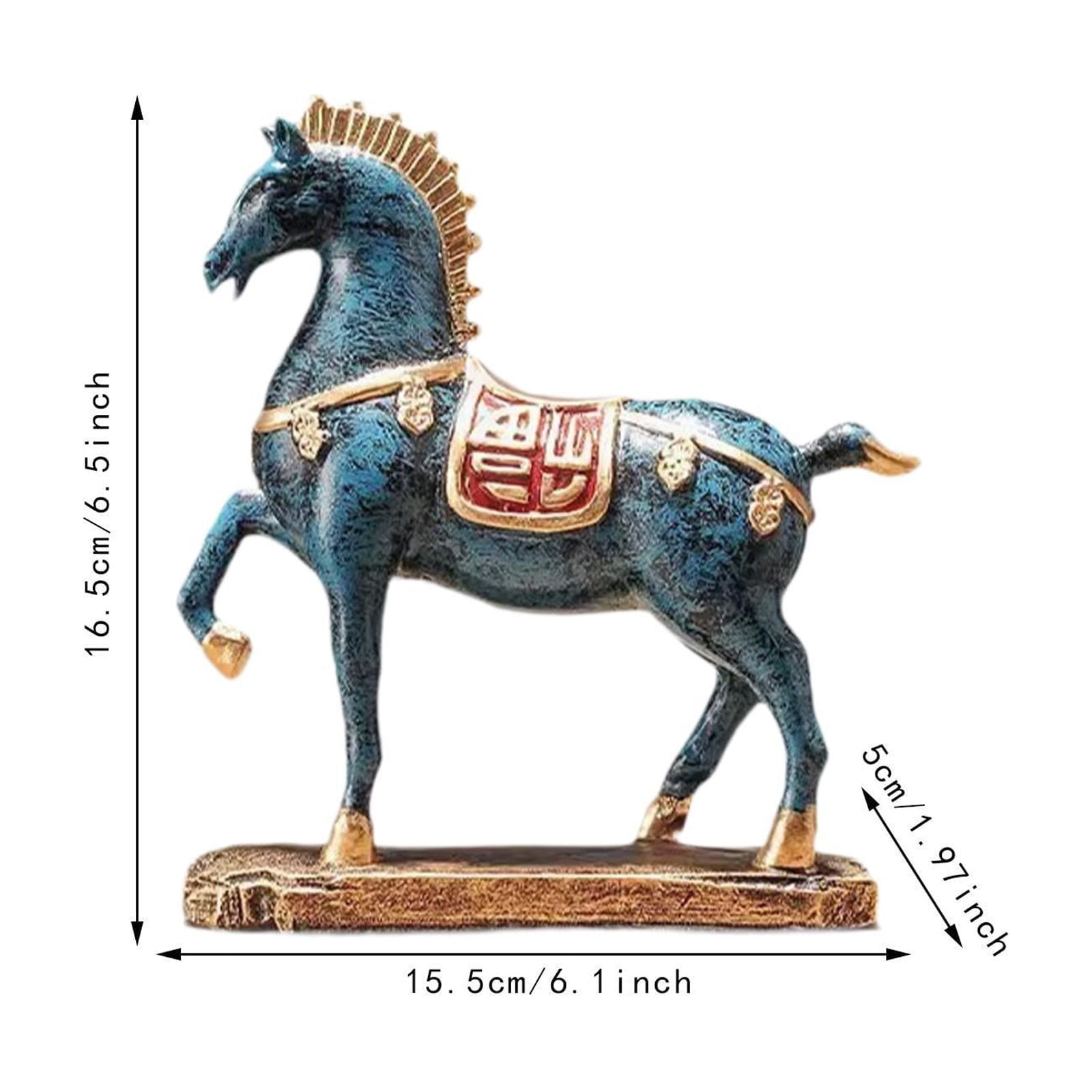 Fiocias Horse Paper Towel Holder Dispenser Non Slip Vertical Tissue Rack Figurine Desktop Ornament Fengshui Decor Standing Sculpture for Home Desk Living Room
