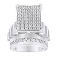 thumbnail image 2 of AFFY Round, Baguette Shape White Natural Diamond Engagement Ring In 10k White Gold (2 cttw) Ring Size-12, 2 of 2