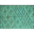 thumbnail image 1 of Ahgly Company Indoor Rectangle Southwestern Turquoise Blue Country Area Rugs, 2' x 5', 1 of 4