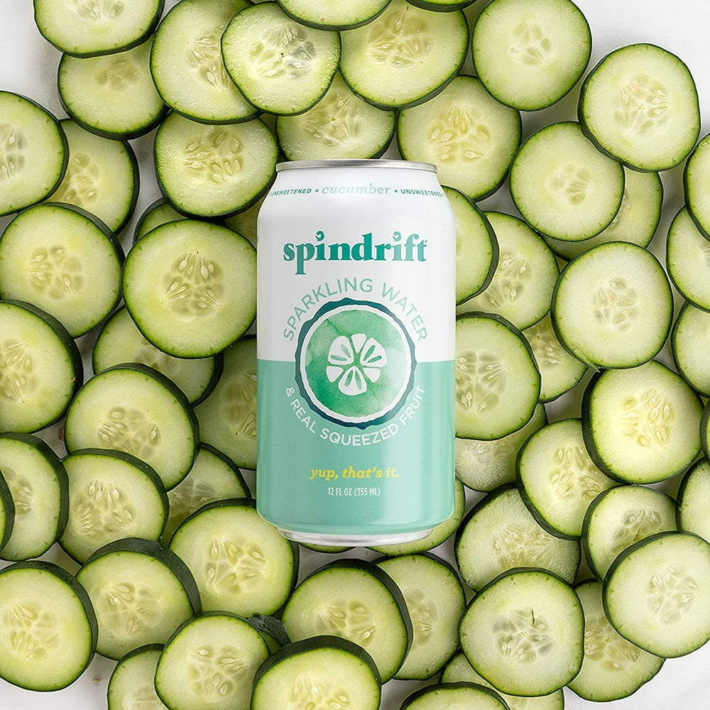 Spindrift Sparkling Water, Cucumber Flavored, Made with Real Squeezed