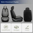 thumbnail image 6 of DIKSOAKR Car Seat Covers for Hyundai Elantra 2012-2025, Front Seat Covers, 2 Seats Breathable Perforated Faux Leather Seat Cover Automotive Accessories (Black&Grey), 6 of 7