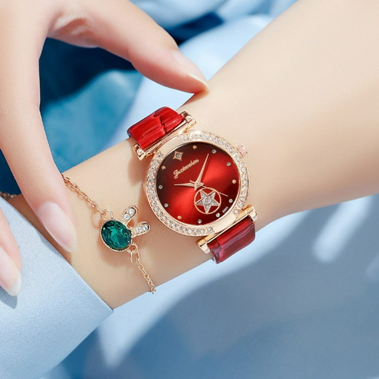 Ladies Watch Clock Silicone Strap Fashion Ladies Watch Quartz