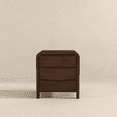 thumbnail image 4 of Miekor Furniture Lionel Mid Century Modern Solid Wood Nightstand 3-Drawer Bed Side Table 1242, 4 of 7