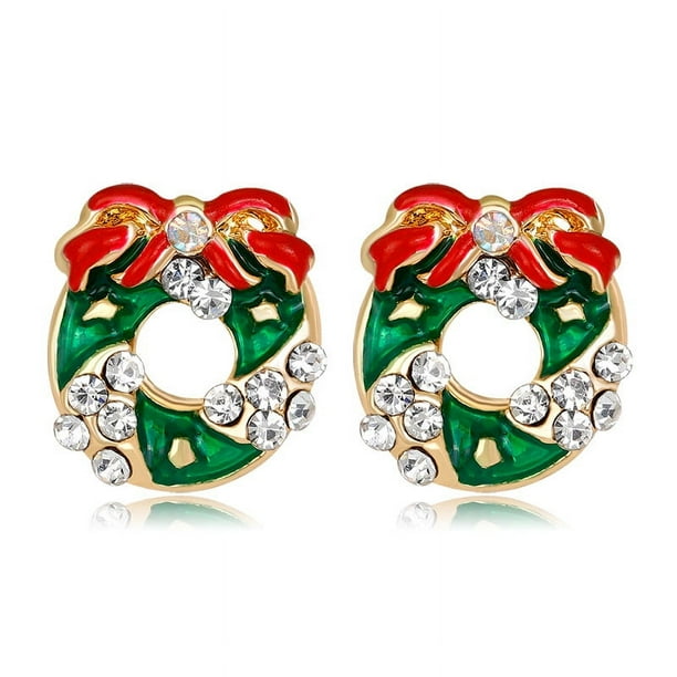 Xihbxyly Pendientes de Metal Estilo Navideño: Decora Una Navidad Diferente