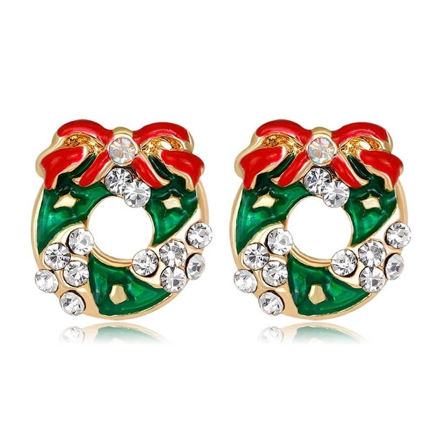 Xihbxyly Pendientes de Metal Estilo Navideño: Decora Una Navidad Diferente