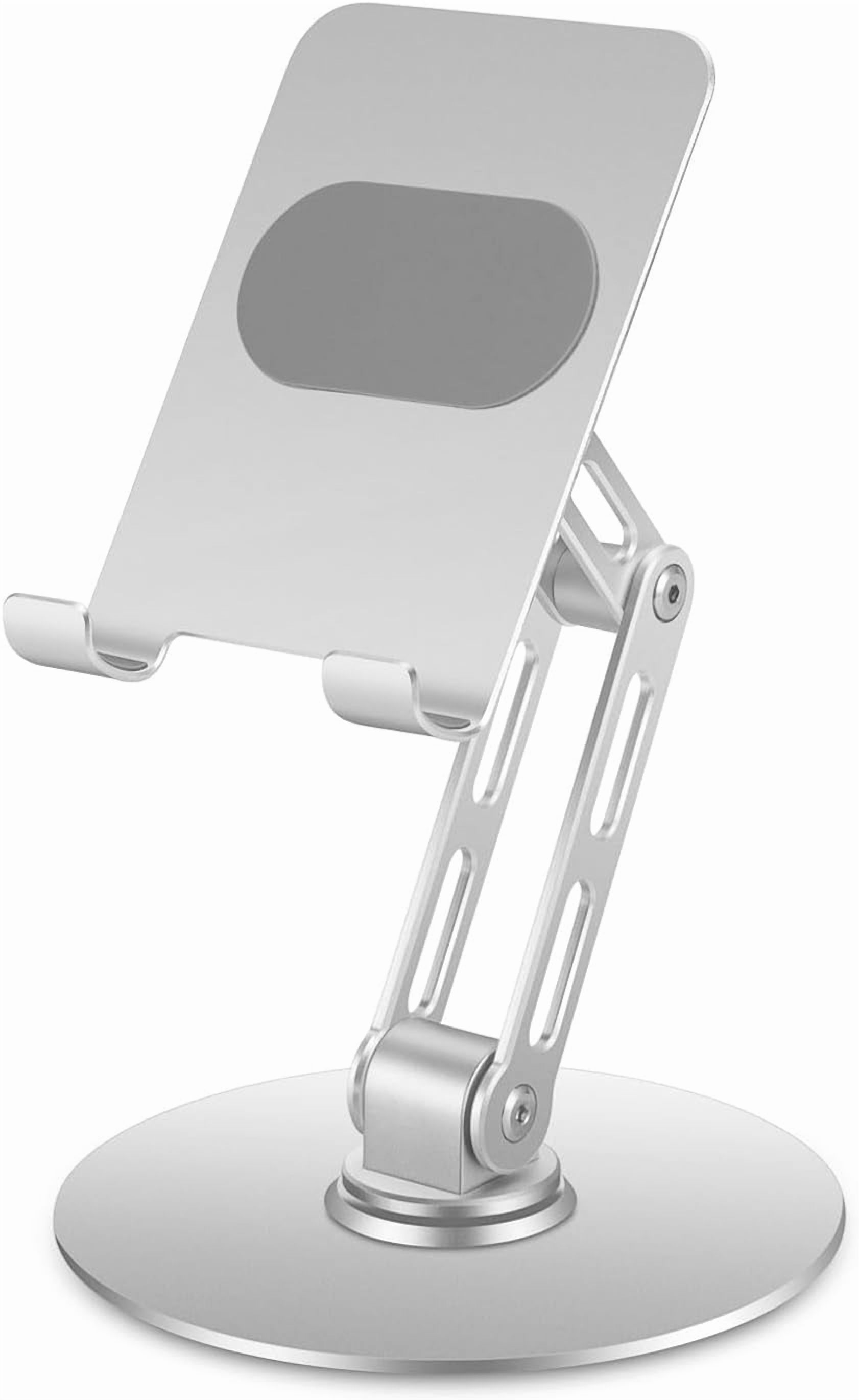 NEOYFC for  Phone Stand for Desk, No Wobble Heavy Base, Height Adjustable foriPhone & iPad Stand, 360° Rotating Foldable Phone Holder for Desk Office Home (4–11”)