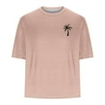 thumbnail image 4 of T-shirts pour Hommes Imprimés Palmier Graphiques T-Shirts Décontractés Été Plage Hawaïenne Manches Courtes Col Rond, 4 of 4