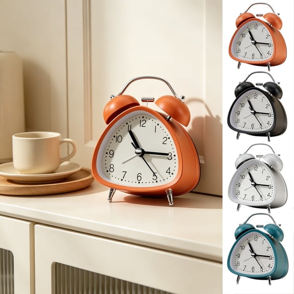 Classic Shaped Alarm Clock, Quiet Sweep Movement With Clear Ring Tone, Multiple Color Options For Indoor Desktop Home Decoration
