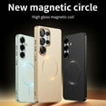 thumbnail image 3 of For Samsung Galaxy S24 Magnetic Phone Case,High Gloss Magnetic Coil Design,Support Mag-Safe,Shockproof Anti-fall Ultra Slim Hard PC Rugged Luxury Thin Fit Phone Case Cover,White, 3 of 7