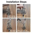 thumbnail image 2 of 10x Tent Stakes Deck Anchor Peg with Spring Buckle High Strength Carabiner Clips for Outdoor, 2 of 8