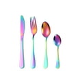 thumbnail image 1 of Zhuge 16 Piece Silverware Cutlery Set, Silverware Flatware Set for 4, Stainless Steel Cutlery Tableware Set, Kitchen Utensils for Home Restaurant Party,Multicolour, 1 of 4