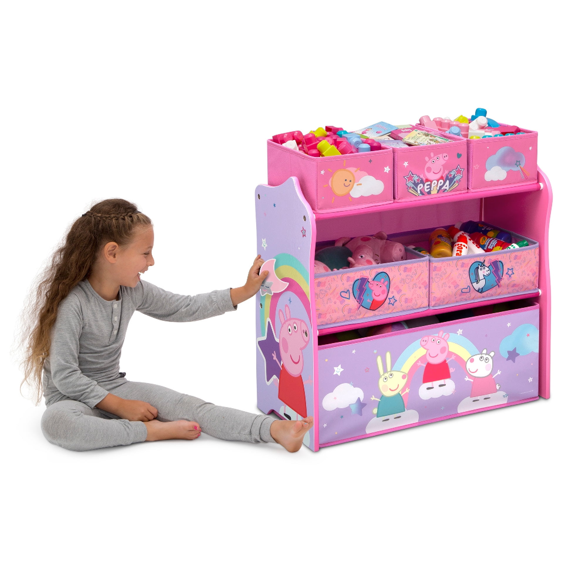 Peppa Pig 6 Bin Design and Store Toy Organizer by Delta Children -  Walmart.com