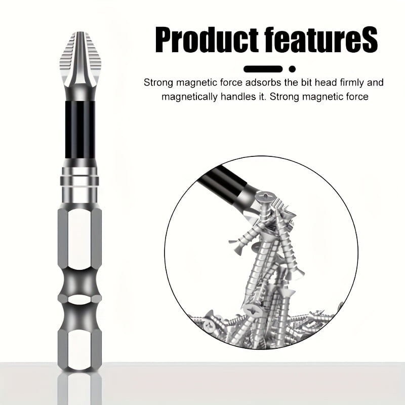 Colacoor Alloy High-Magnetic Screwdriver Drill Bit Set，Non-Slip Teeth Phillips Screwdriver Bit Set, Long Drill Bits for Electric Drills 18PCS