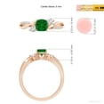 thumbnail image 5 of ANGARA Nature Inspired Cushion Lab Grown Emerald Twisted Vine Engagement Ring for Women in 14K Rose Gold (Size-5mm) | May Birthstone, Anniversary, Jewelry Gift for Women | Lab-Grown Emerald Ring, 5 of 9