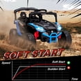 thumbnail image 5 of Qaba 12V Kids Ride On Car Truck with Dual Motors, Rear Suspension, Battery Powered Electric UTV Vehicle with Remote Control for 3-5 Years, Blue, 5 of 9