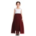 thumbnail image 3 of Ekidsbridal Girl Pageant Flower Girl Dress - Floor Length V-Back Lace Tulle 207R-A (Size: M-10), 3 of 4