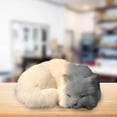 thumbnail image 3 of Animales de peluche, figura de gato de dibujos animados, muñeco de juguete para adultos de todas las edades Blanco, 3 of 8