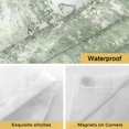 thumbnail image 5 of No Hook Shower Curtain with Snap in Liner, Vintage Green Texture Waterproof Fabric Bathroom Curtain Mesh Top Window, Farm Retro Shabby Wall Art Shower Curtains 36x72in, 5 of 9