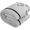 thumbnail image 3 of Nanshing Carter 7 Piece Geometric Comforter Set , Black/Grey , Queen Size , Terry Embroidery, 3 of 5