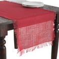 thumbnail image 3 of SARO JU209.I20108B 20 x 10 in. Mari Sati Rectangle Fringed Jute Table Runner - Ivory, 3 of 7