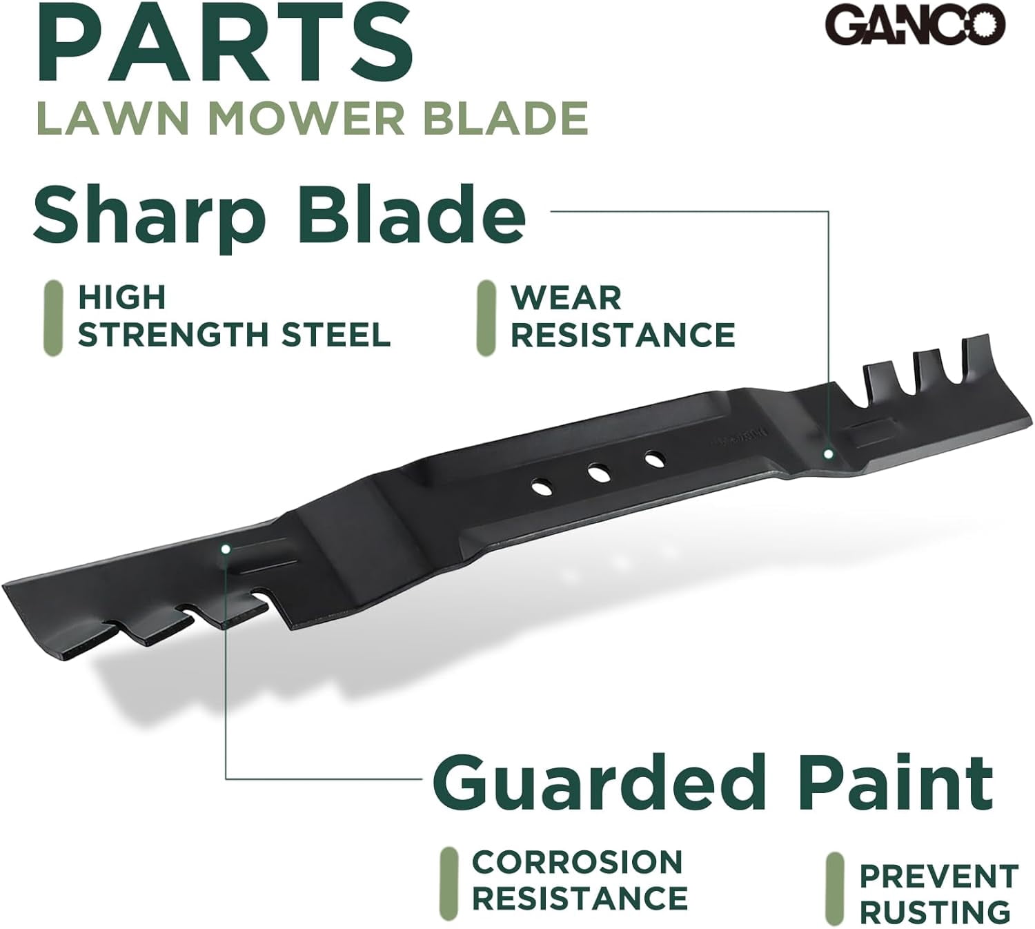 GANCO 131-4547-03 108-9764-03 Mulching Blades Replacement Part for Toro Recycler 20001 20003 Lawn Mower with 22" Deck (Pack of 2 Lawn Mower Blades)