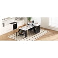 thumbnail image 4 of TREXM Table à Manger Extensible - Îlot de Cuisine avec Dessus en Marbre et Rangement, 4 of 8