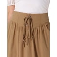 thumbnail image 5 of INSPIRE CHIC Tiered A-Line Skirt for Women's Lace Up Elastic Waist Swing  Flare Midi Skirt XS Khaki, 5 of 6