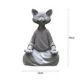 thumbnail image 2 of Estatua de jardín NQ Adorno de gato de meditación tamaño grande gris, 2 of 4