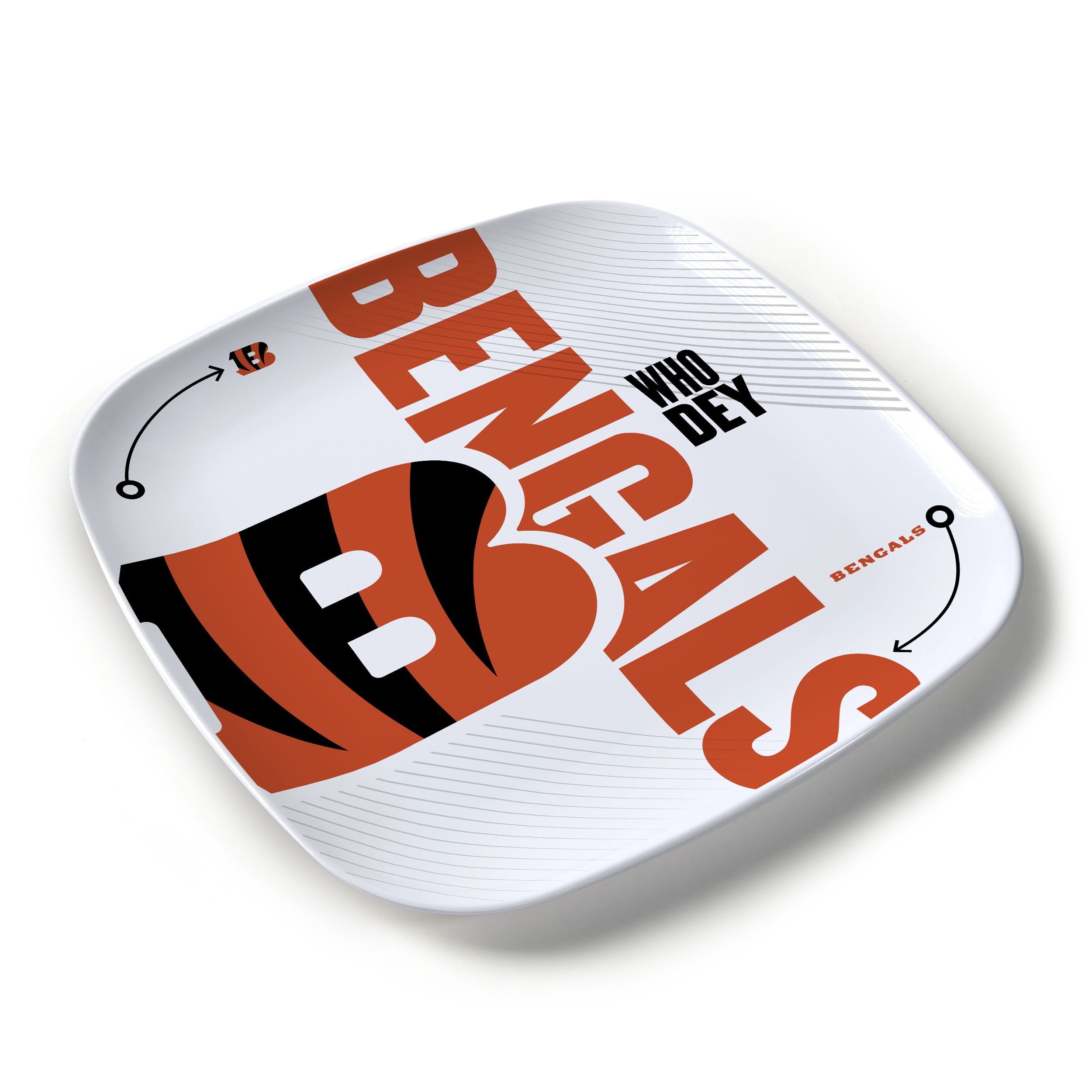 YouTheFan NFL Cincinnati Bengals Large Party Plate