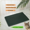 thumbnail image 4 of 2-Layer Cat Litter Mat Litter Trapper Green Traps Litter from Box, Soft on Kitty Cat Paws Honeycomb Double-Layer, Helps to Waste Less Litter on Floors Size 21" X 14", 4 of 8