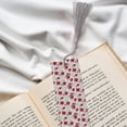 thumbnail image 6 of Kdxio Leaves And Anemone Flowers In Red Grey Print Metal Tassel Bookmarks,Perfect Gift for Art Lovers and Bookworms Metal Bookmarks for Women, 6 of 8