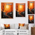 thumbnail image 4 of Designart "Orange Tree Aerial Dance painting" Cottage Floater Framed Wall Art Living Room, 4 of 7