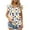 Beige, variant on Spring Tops for Women Casual T Shirts for Summer 2026 Short Sleeve Crewneck Tunic Shirts Floral Print Tops Pleated Dressy Blouse