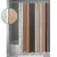 thumbnail image 3 of 54x78 Inch Shower Curtain Decorative Brown Beige Stripes Bathtub Bath Curtains Fabric Waterproof Bathroom Decor Ombre Shabby Chic Wooden Grain Small Stall Shower Curtain Set with 12 Hooks, 3 of 6