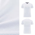 thumbnail image 4 of Ceisia Men's Solid Color Linen Blend T-shirt Short Sleeve Round Neck Loose Fit Casual Daily Tee Tops White XXXL Gifts, 4 of 7