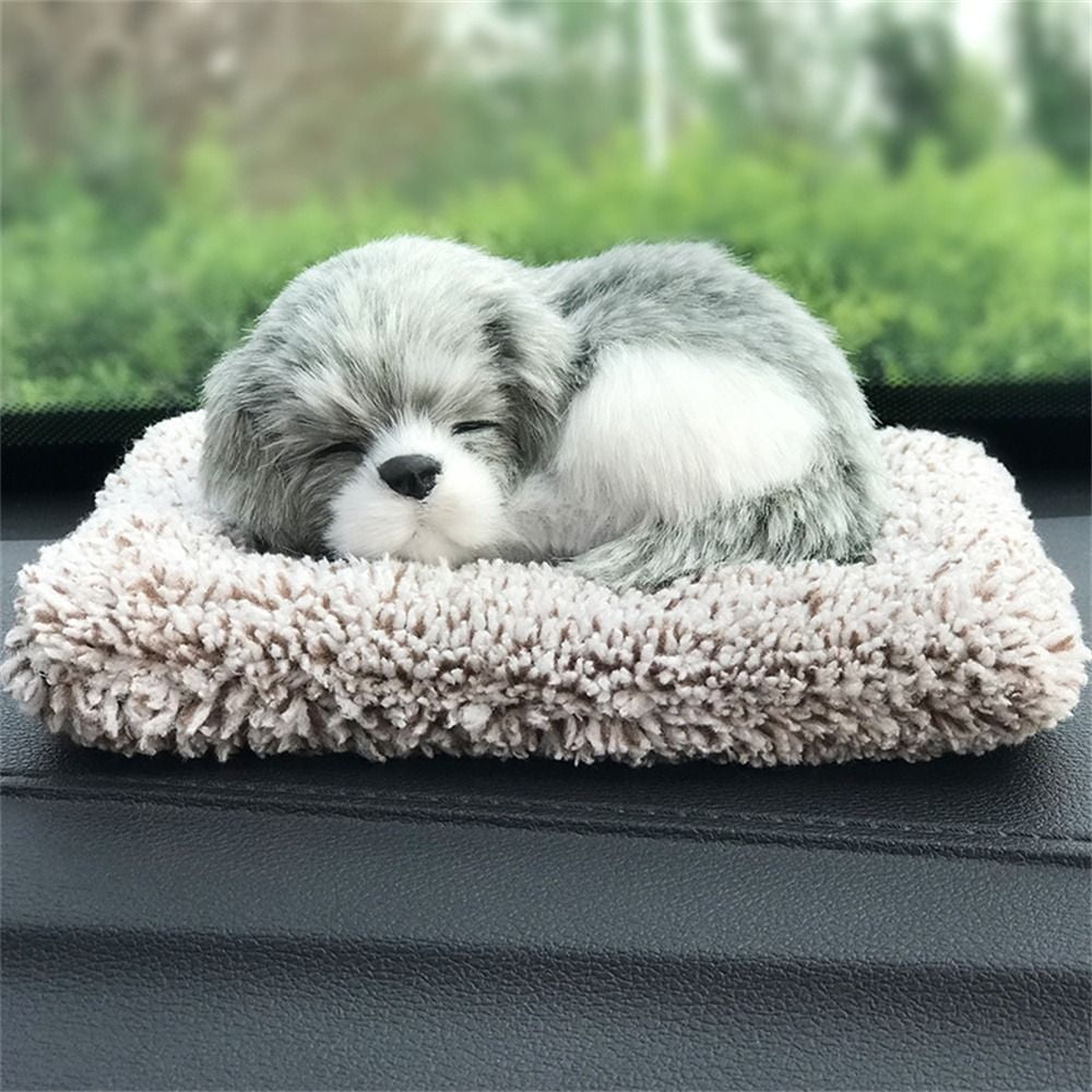 Car Decoration Sleeping Puppy With Mama Sleeping Dog Soft Toy