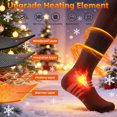 thumbnail image 2 of Electric Heated Socks for Men Women, 2023 Upgraded 5000mAh Rechargeable Battery Heat Socks, Gifts for Christmas, Winter Washable Thermal Socks Foot Warmer for Outdoor Camping, Skiing, 2 of 9