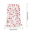 thumbnail image 3 of Blanket Queen Valentine's Day Blanket Romantic Red Flannel Blanket Warm Bed And Sofa Blanket Soft And Comfortable The Choice For Lovers Chunky Blanket, 3 of 6
