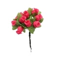 thumbnail image 1 of Bewildely Flores artificiales Rosa Mini ramo hogar boda regalo falso año nuevo fiesta decoración arreglo suministros Kits de decoración para fiestas Rosa roja, 1 of 1