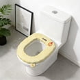 thumbnail image 4 of Cojín de asiento de inodoro Eva con asa | Funda acolchada suave y gruesa para inodoros UVO o cuadrados | Almohadilla antideslizante y lavable para baño, ideal para uso doméstico., 4 of 6