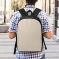 thumbnail image 5 of Xecao Brown Gingham print Travel Backpack, Large Computer Backpack for Men Women, College School Rucksack Book Bag, 5 of 5