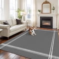thumbnail image 3 of Pure Dark Grey Area Rug 6x9 FT, Non Slip Living Room Throw Carpet, Simple Solid Color Washable Soft Large Floor Carpet Non-Shedding Rug for Bedroom Dining Room Play Room, 3 of 9