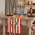 thumbnail image 2 of American Flag Table Runner, Sunflower Vintage USA Flag Washable Cotton Linen Table Runners 108 Inches Long, Dresser Scarf Runner for Dining/Living Room/Kitchen/Square Tables 13''x108'', 2 of 9
