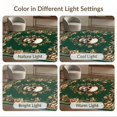 thumbnail image 7 of ODIKA 2'x3' Washable Accent Rug Pet Friendly, Bedside Mat Dark Olive Green Baroque Skull Design Gothic Floral Damask with Victorian Vines for Bedroom, RV, 7 of 7