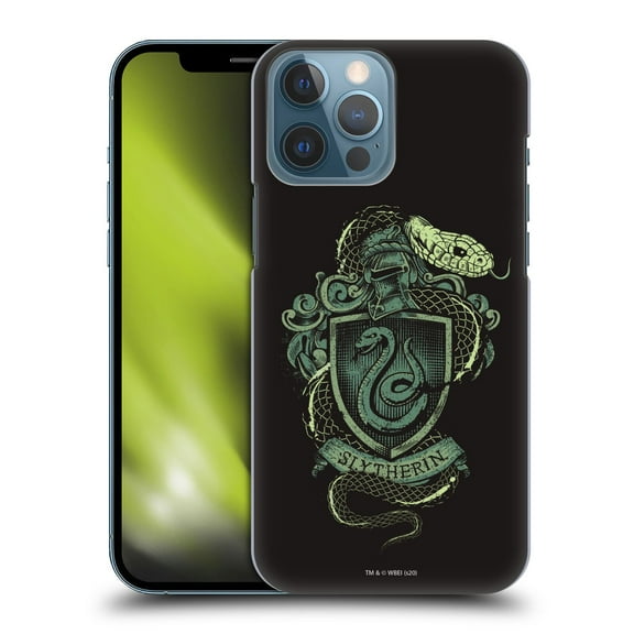 Head Case Designs Officially Licensed Harry Potter Deathly Hallows XIV Slytherin Hard Back Case Compatible with Apple iPhone 13 Pro Max