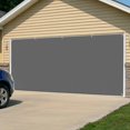 thumbnail image 5 of Pure Dark Grey Garage Door Cover Banner 7 x 16 FT, Simple Solid Color Garage Door Curtains Backdrop with Grommets for Indoor Outdoor Wall Party Porch Yard Decorations Background, 5 of 9
