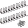 thumbnail image 1 of Right Angle Stainless Steel Bracket 90 Degree Corner L-shape Angle With 20pcs Silver Screws 30*30*16mm, 1 of 5